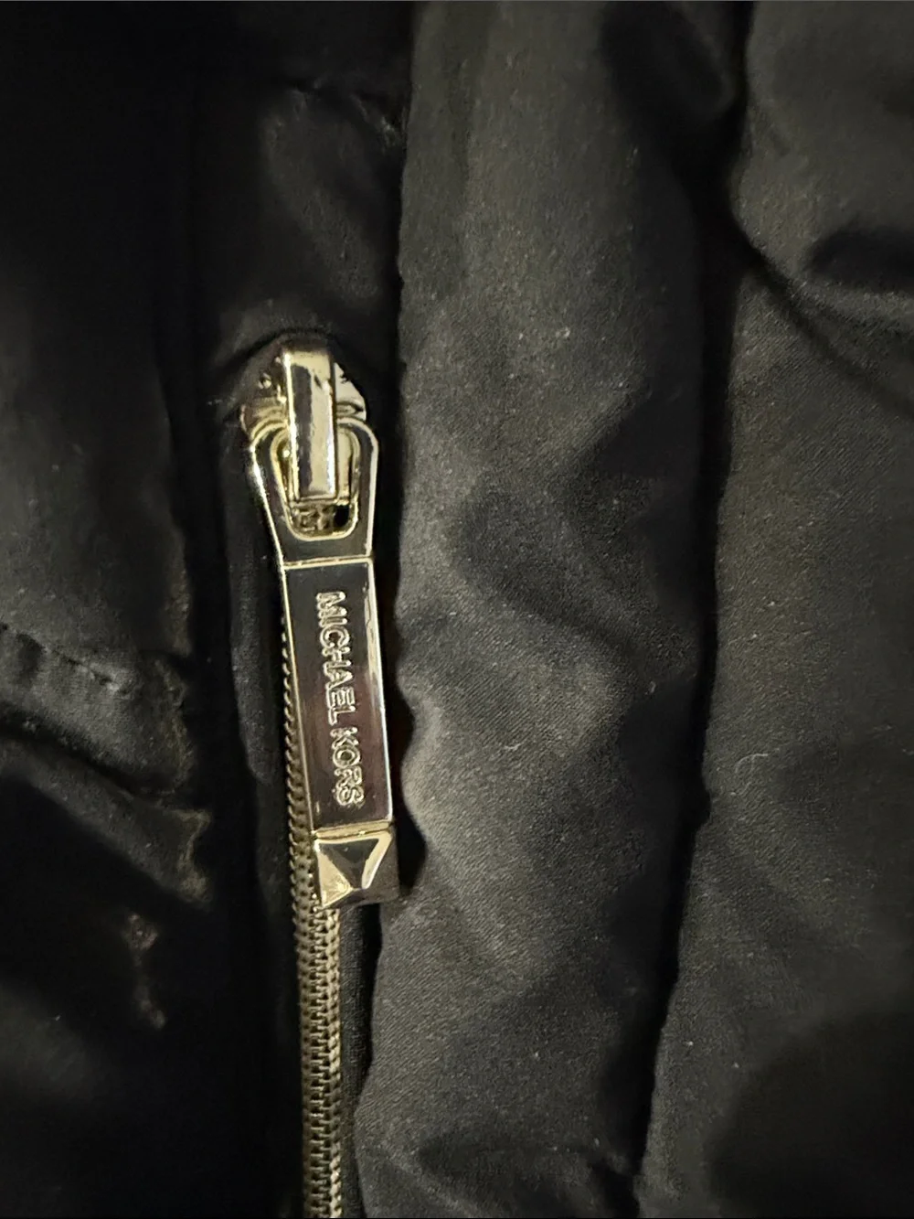 Michael Kors Black Quilted Hooded Puffer Jacket